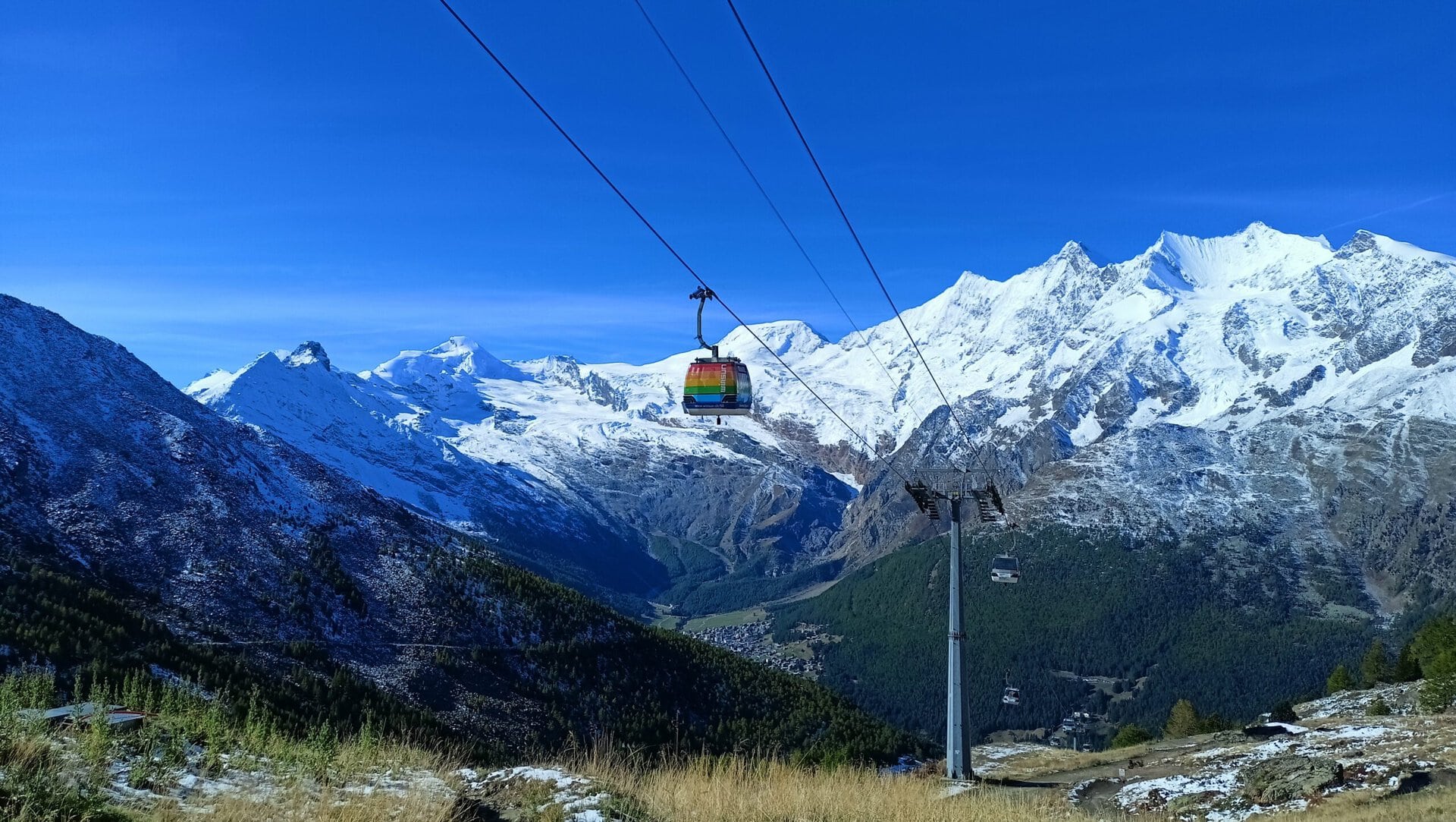 Bergpanorama rund um Saas-Fee im Wallis
